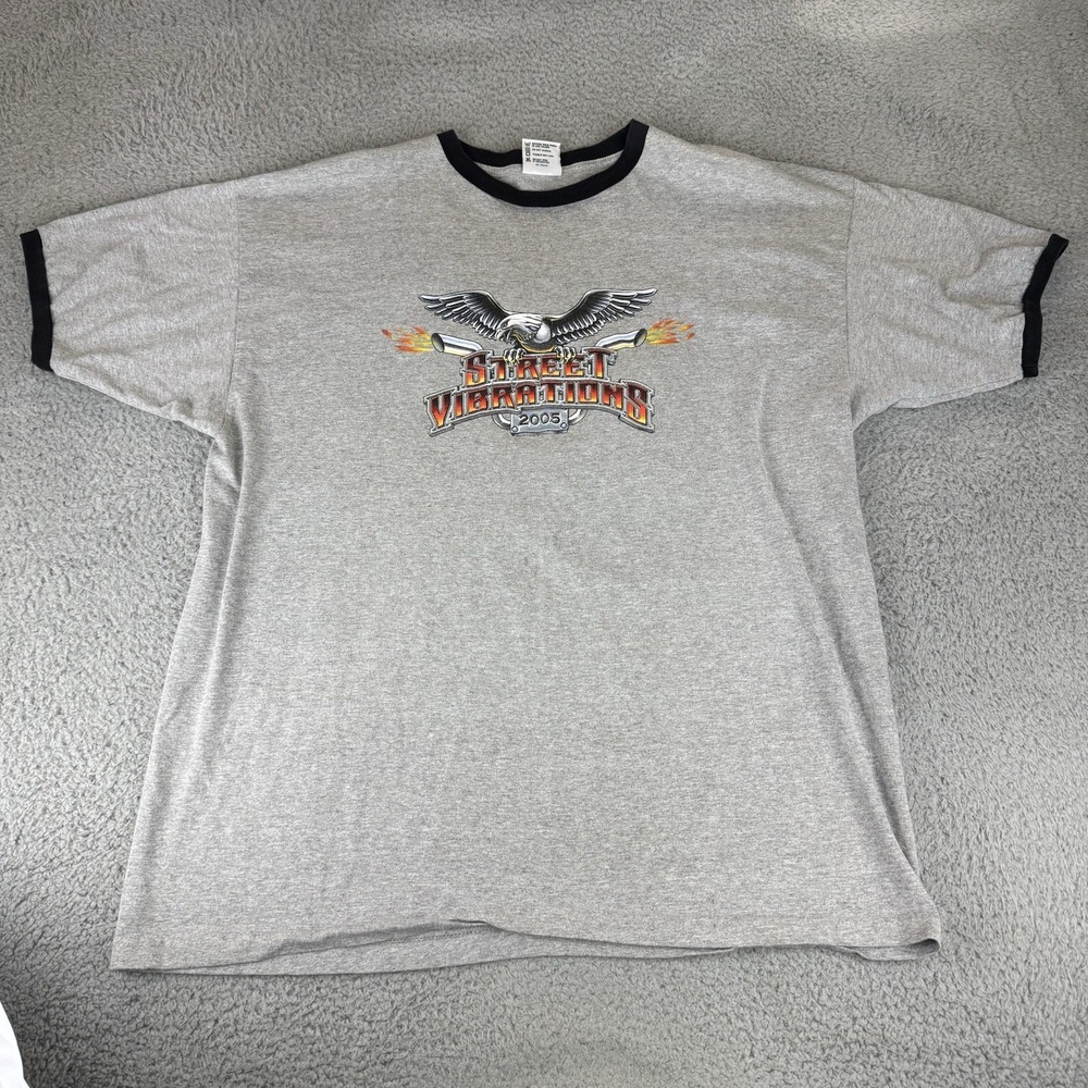 Street Vibration Shirt 2XL 00s Y2k Bike Week Biker Rally Motorcycle Chopper Tee